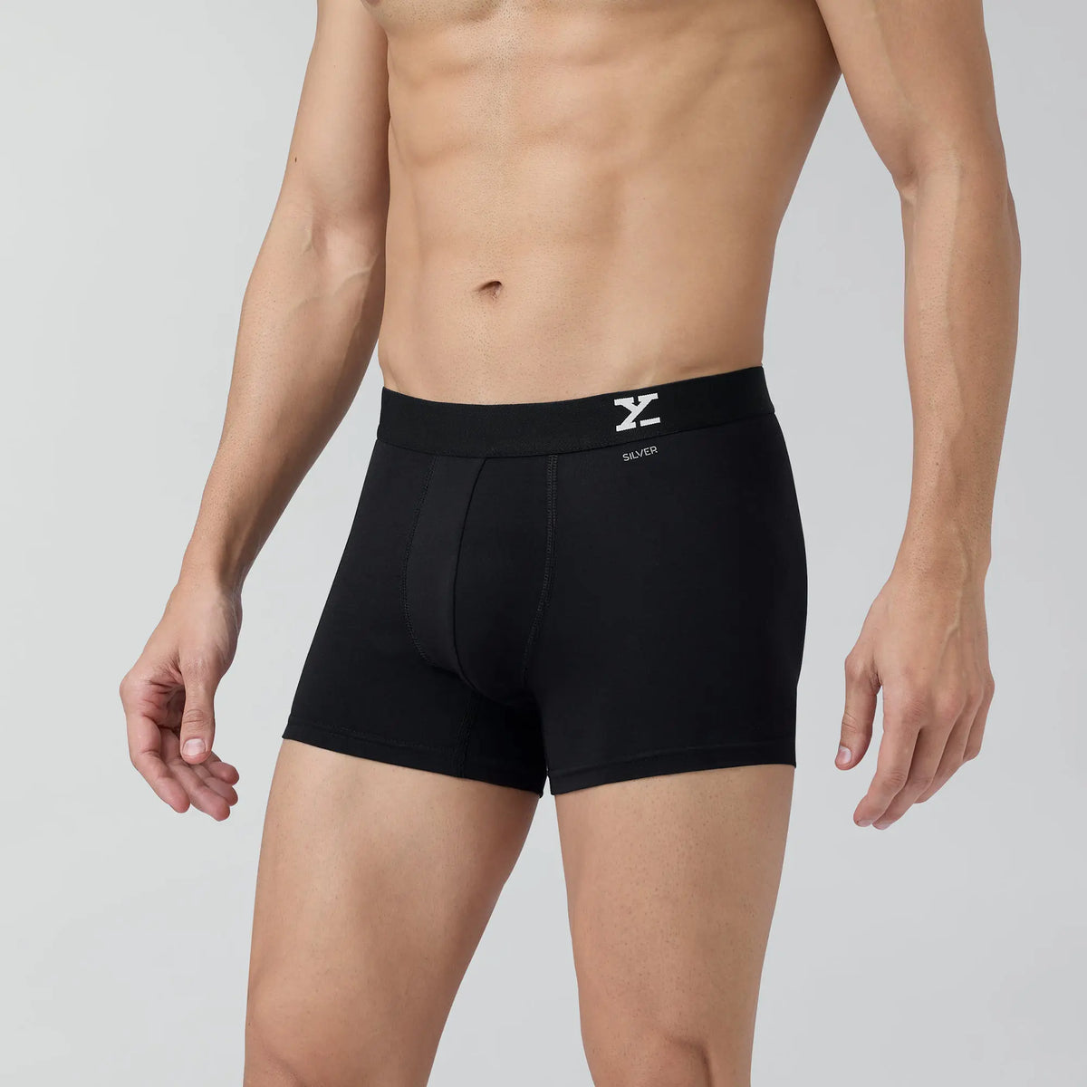 Aero Silver Cotton Trunks Black Knight - XYXX Crew