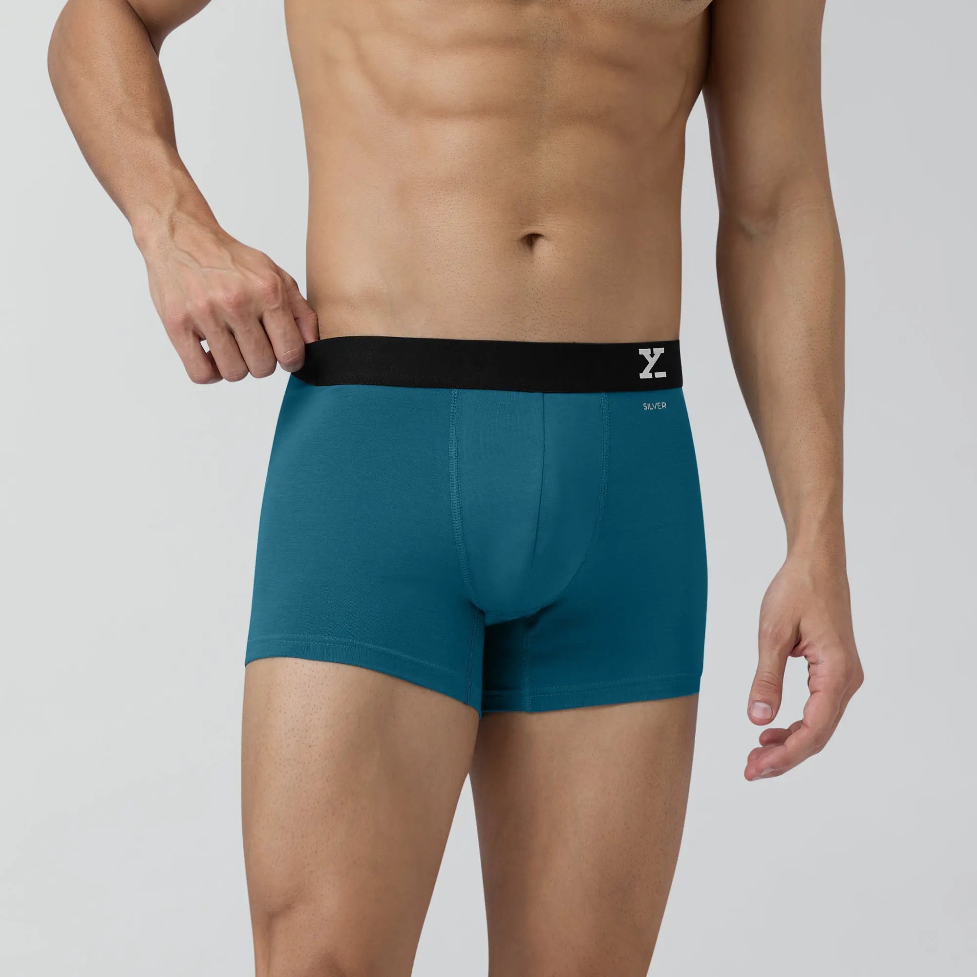 Aero Silver Cotton Trunks Green Emerald - XYXX Crew