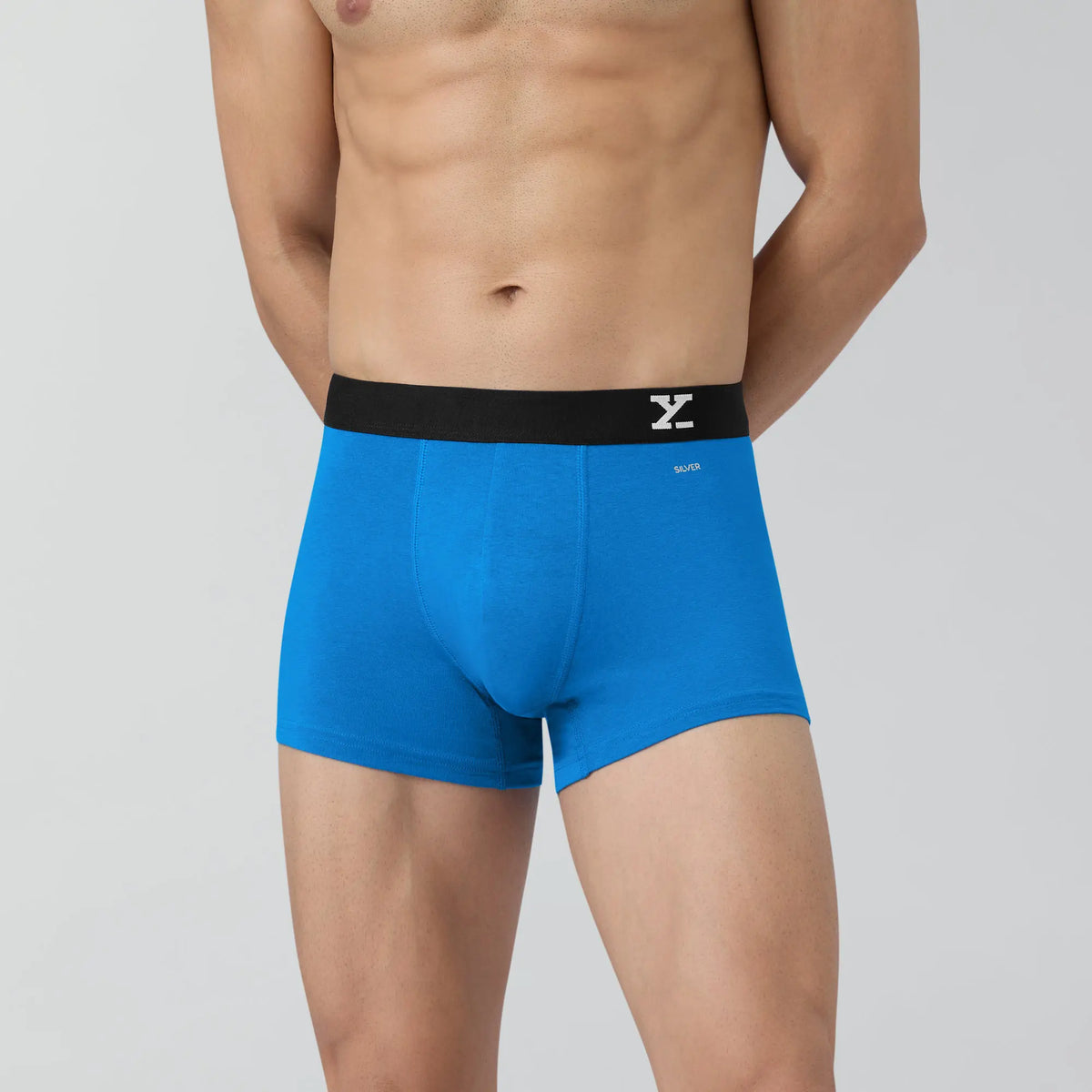 Aero Silver Cotton Trunks Pacific Blue - XYXX Crew
