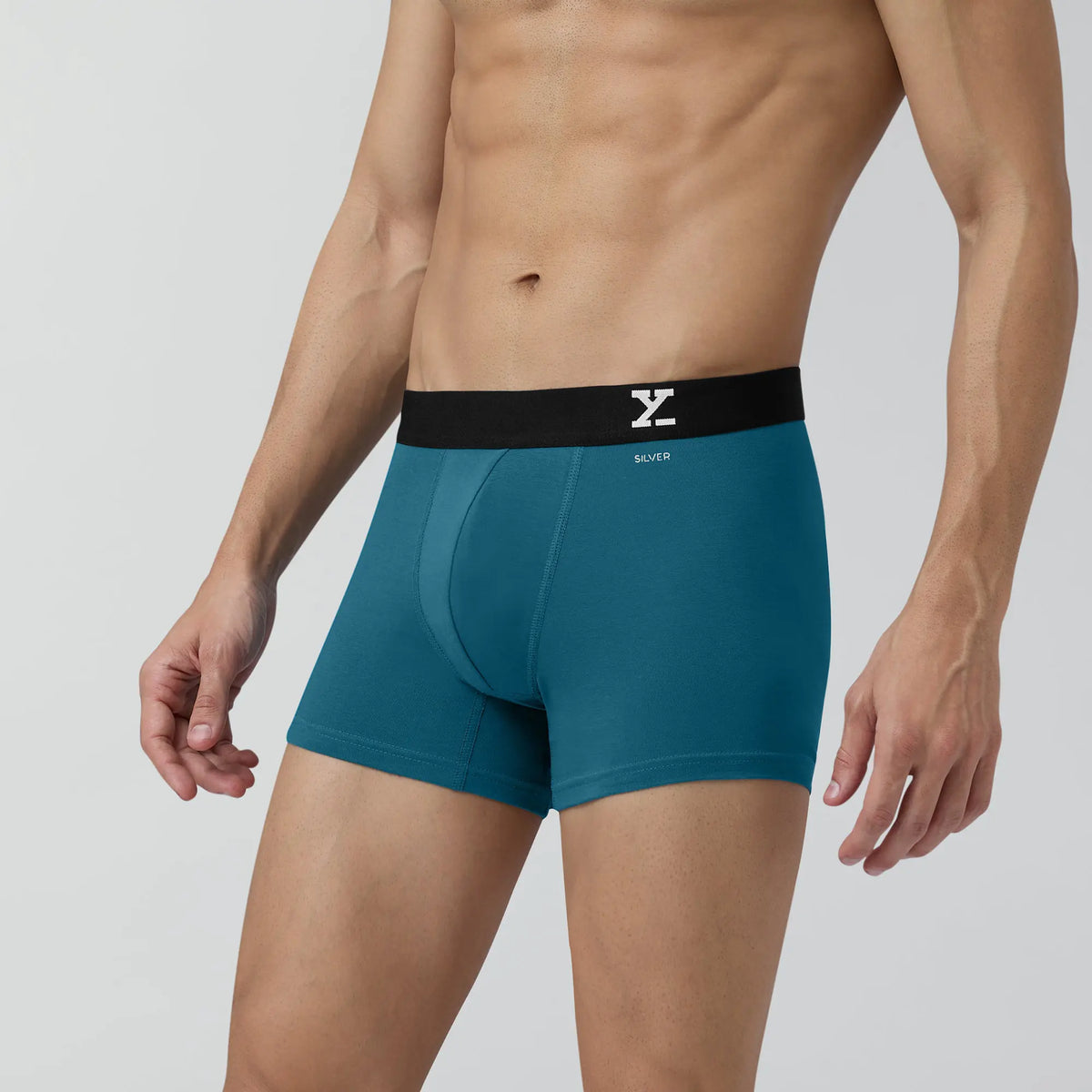 Aero Silver Cotton Trunks Green Emerald - XYXX Crew