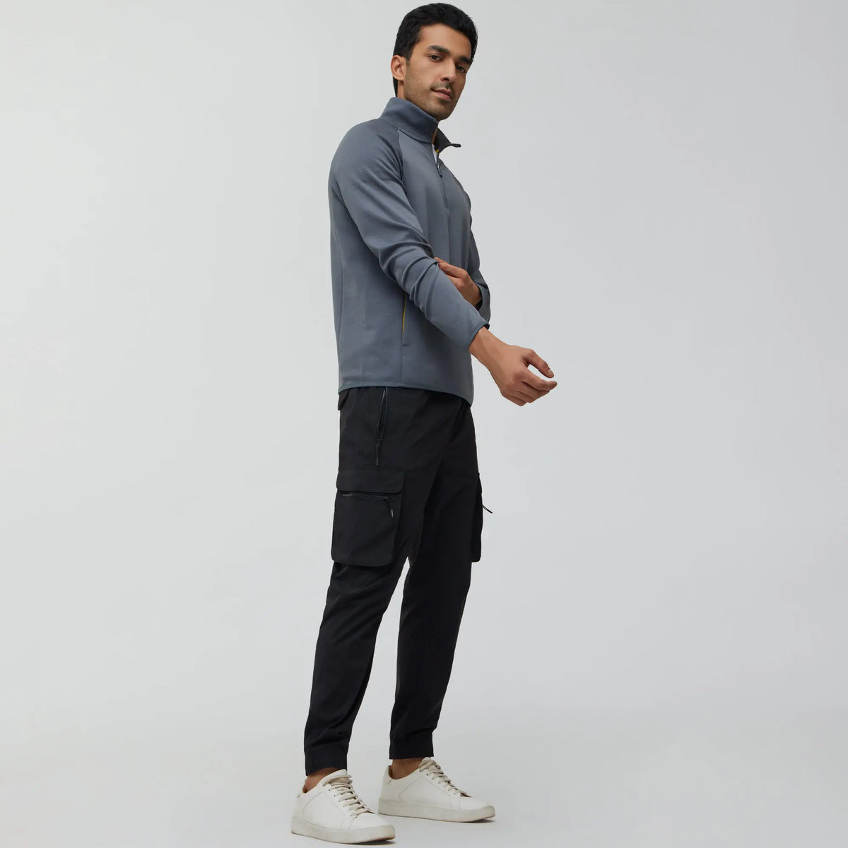 Alpha Half Zip Sweatshirt Ash Grey - XYXX Crew