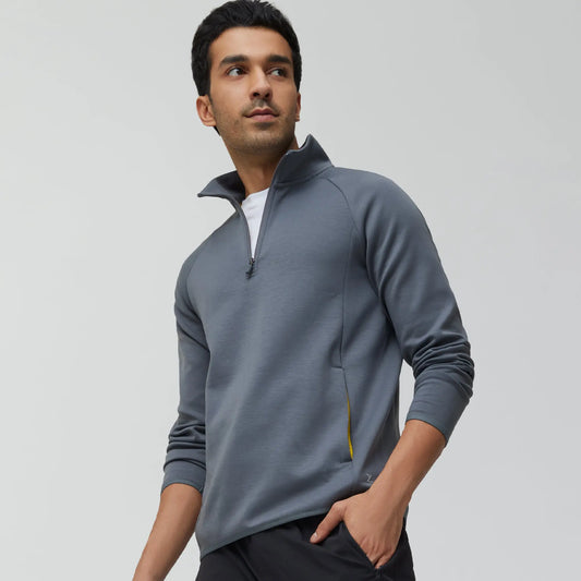 Alpha Half Zip Sweatshirt Ash Grey - XYXX Crew