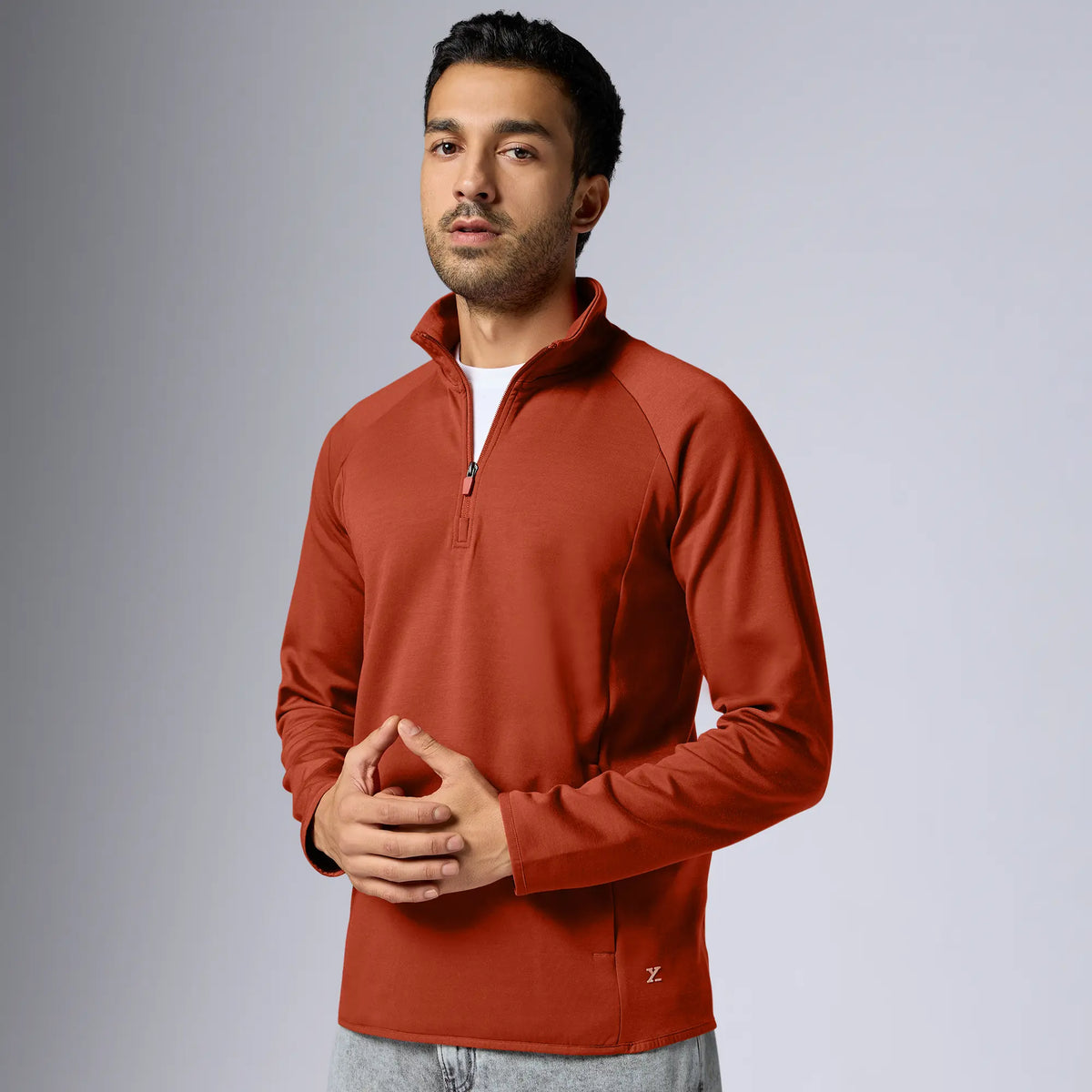 Alpha Half Zip Sweatshirt Auburn Red - XYXX Crew