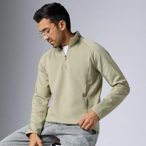 Alpha Half Zip Sweatshirt Cascade Grey - XYXX Crew