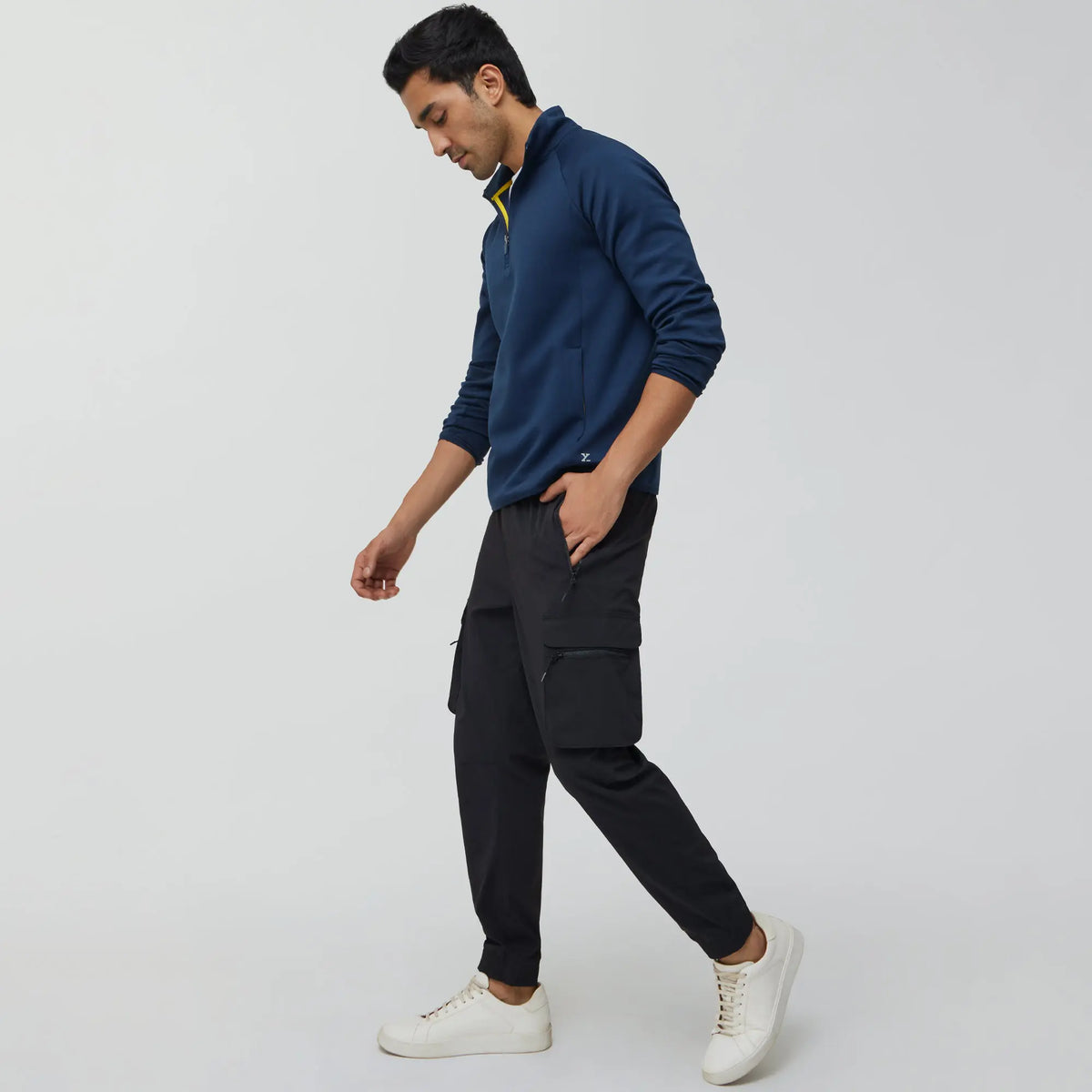 Alpha Half Zip Sweatshirt Midnight Blue - XYXX Crew