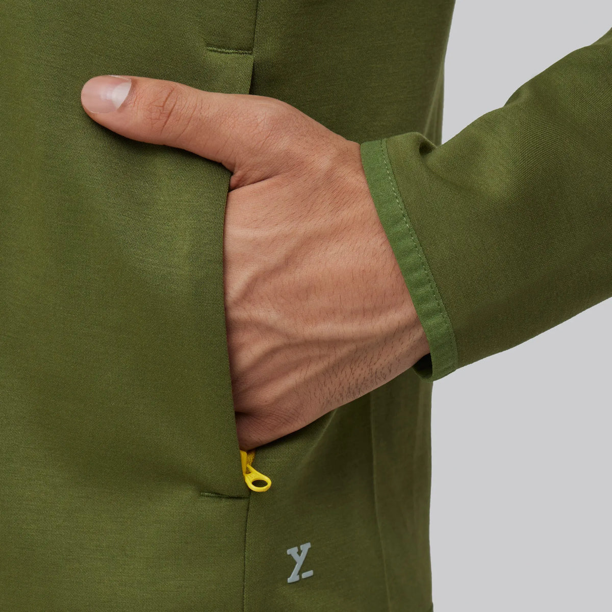 Alpha Half Zip Sweatshirt Olive Green - XYXX Crew