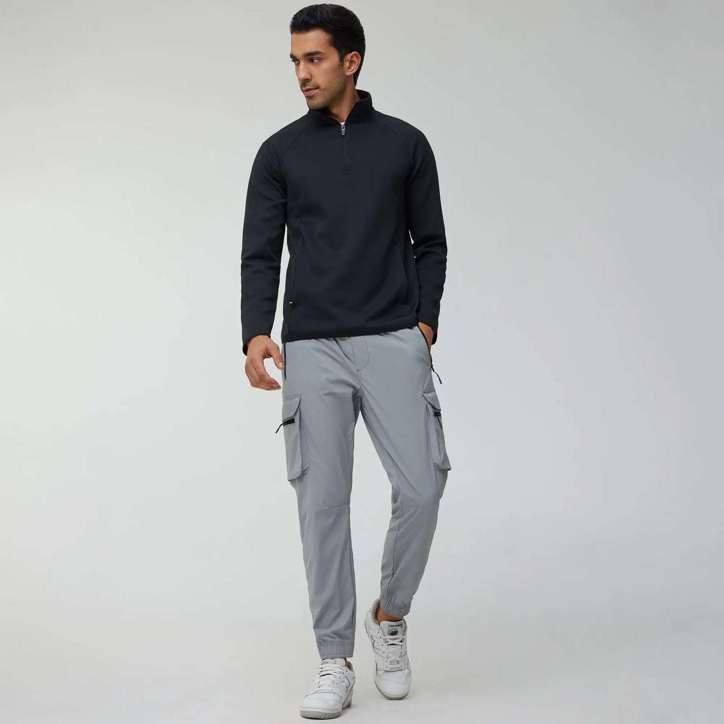 Alpha Half Zip Sweatshirt Pitch Black - XYXX Crew