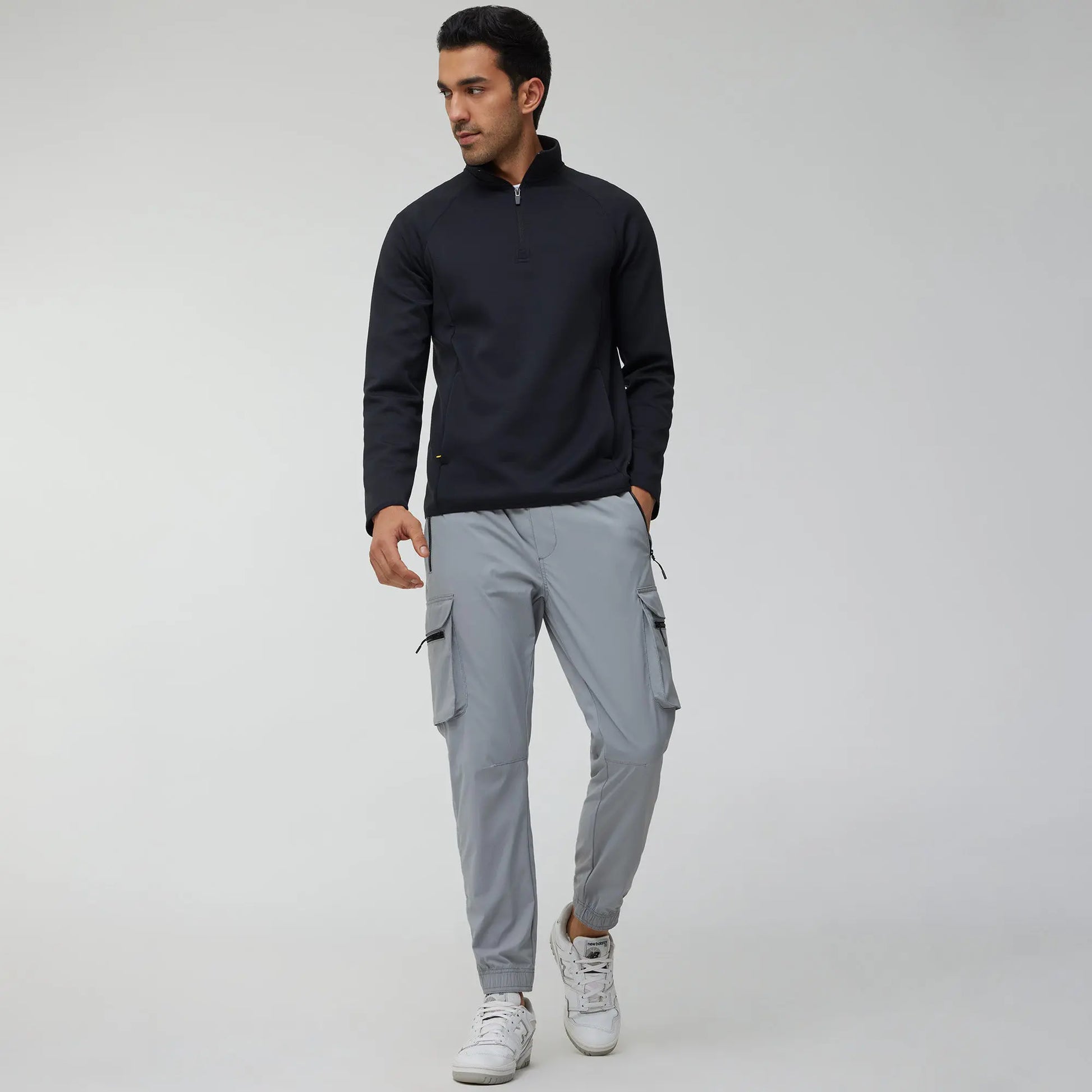 Alpha Half Zip Sweatshirt Pitch Black - XYXX Crew