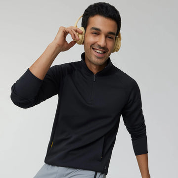 Alpha Half Zip Sweatshirt Pitch Black - XYXX Crew