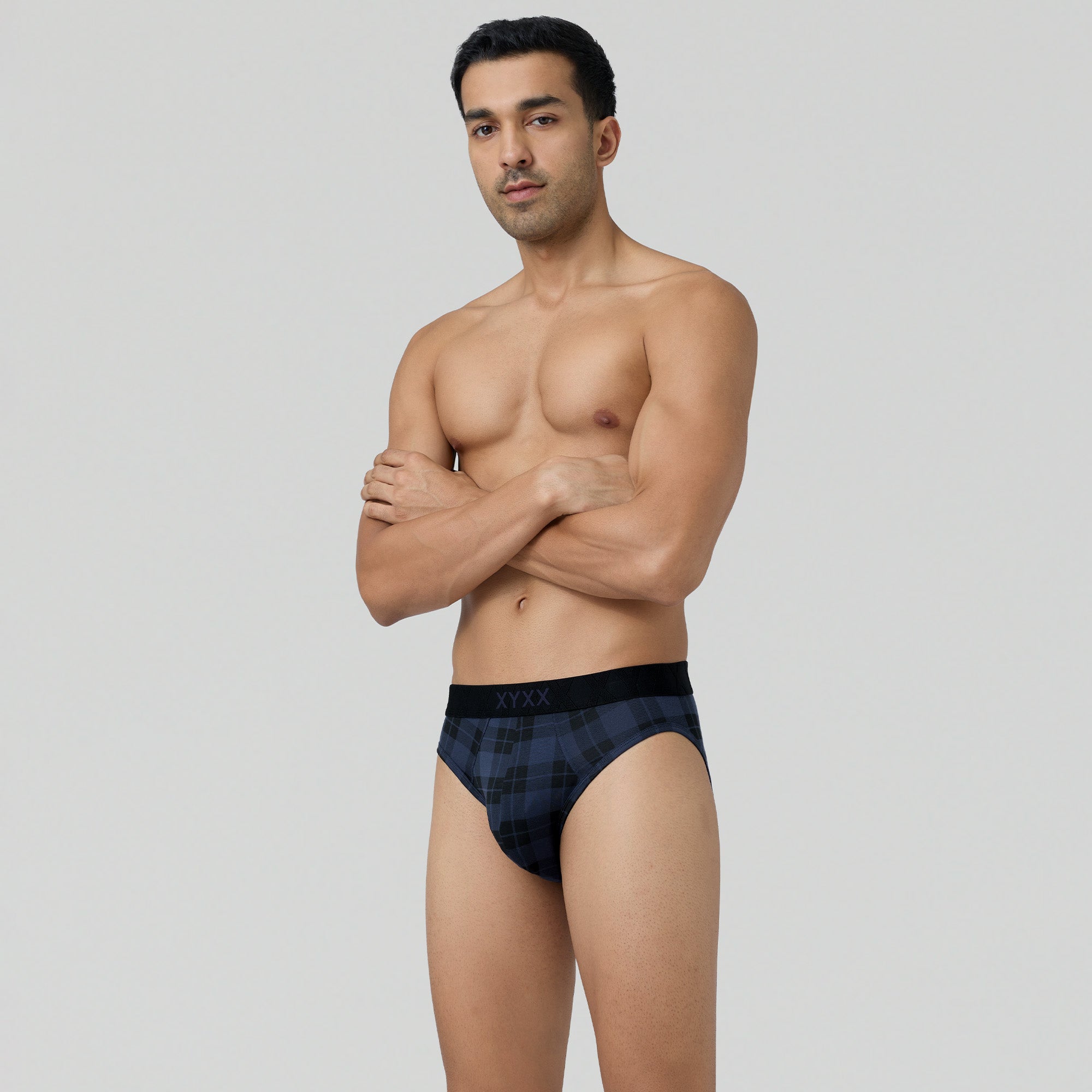 Checkmate Modal-Cotton Briefs For Men Storm Blue -  XYXX Crew