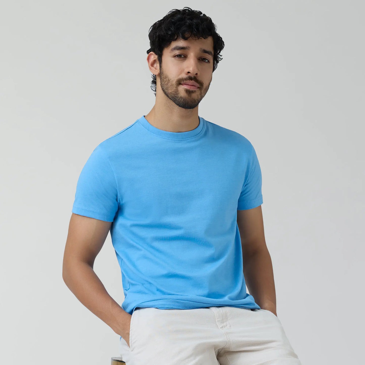 Code Cotton Rich T-shirts Azure Blue - XYXX Crew