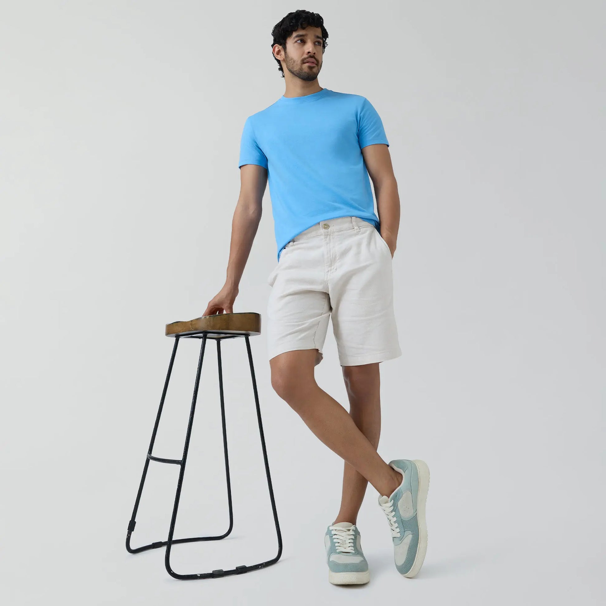 Code Cotton Rich T-shirts Azure Blue - XYXX Crew
