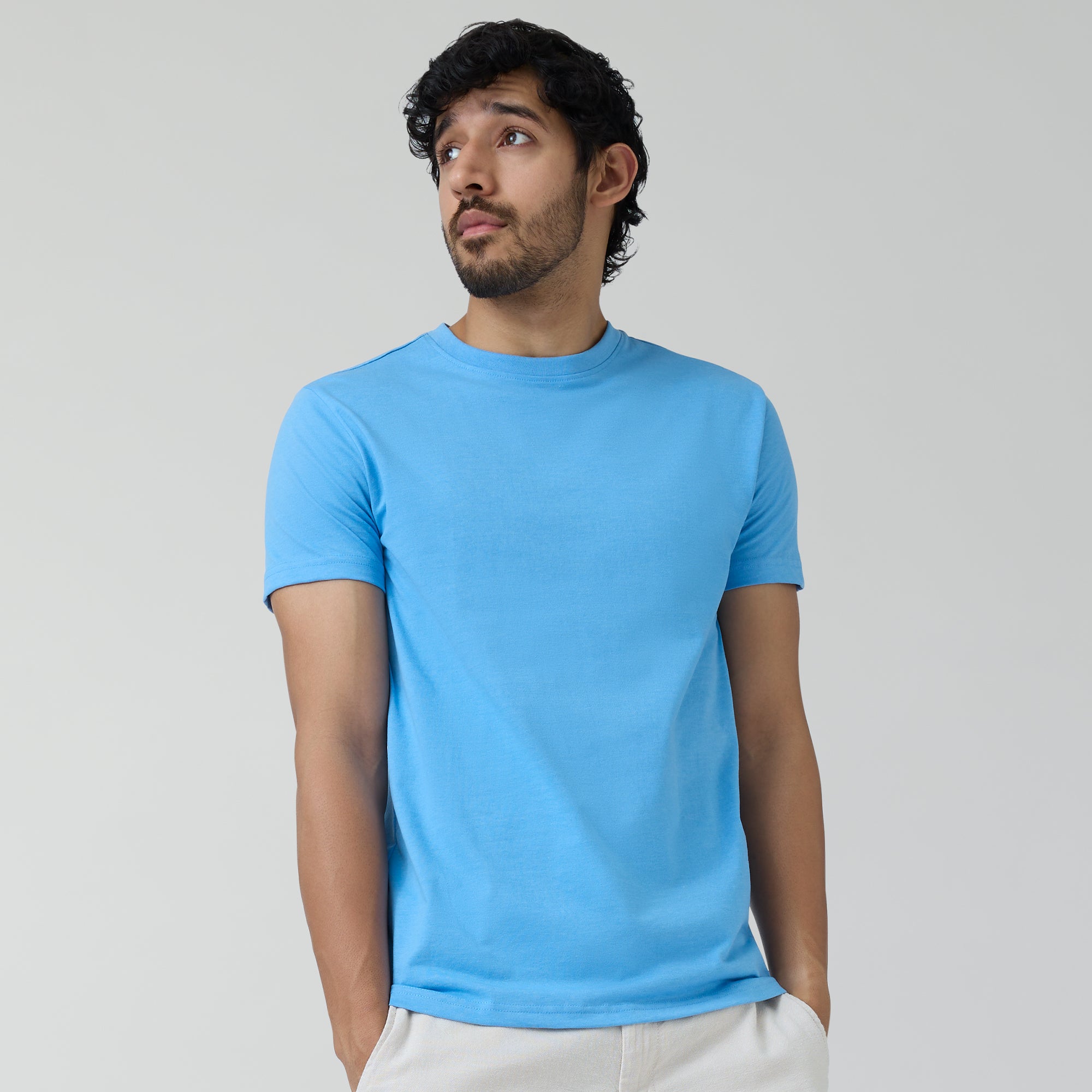 Code Cotton Rich T-shirts Azure Blue