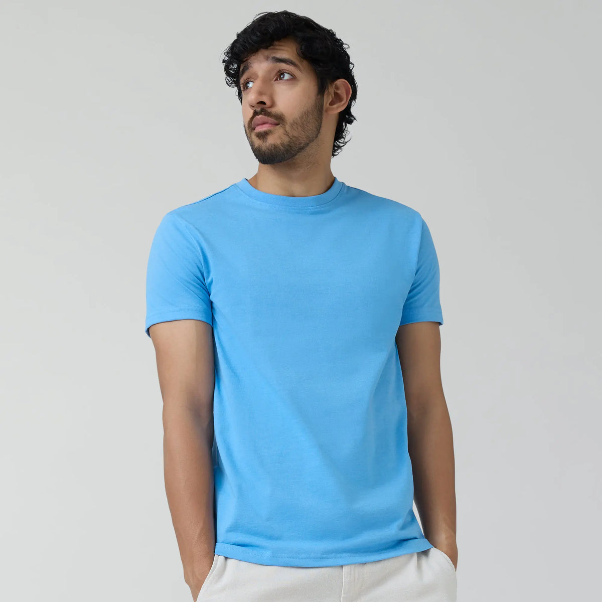 Code Cotton Rich T-shirts Azure Blue - XYXX Crew