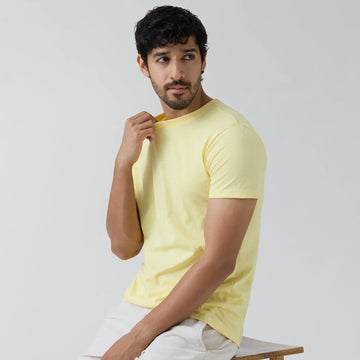 Code Cotton Rich T-shirts Butter Yellow - XYXX Crew