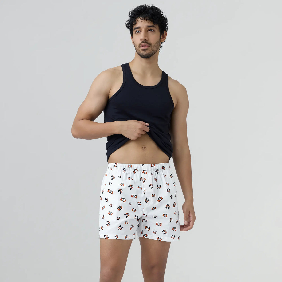 Remix Cotton Boxers Camera White - XYXX Crew