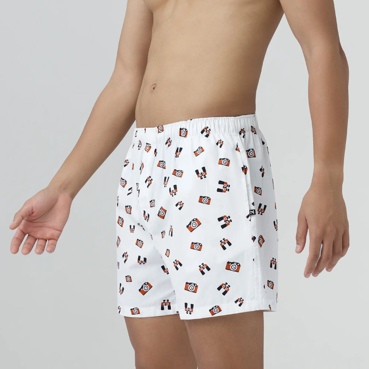 Remix Cotton Boxers Camera White - XYXX Crew