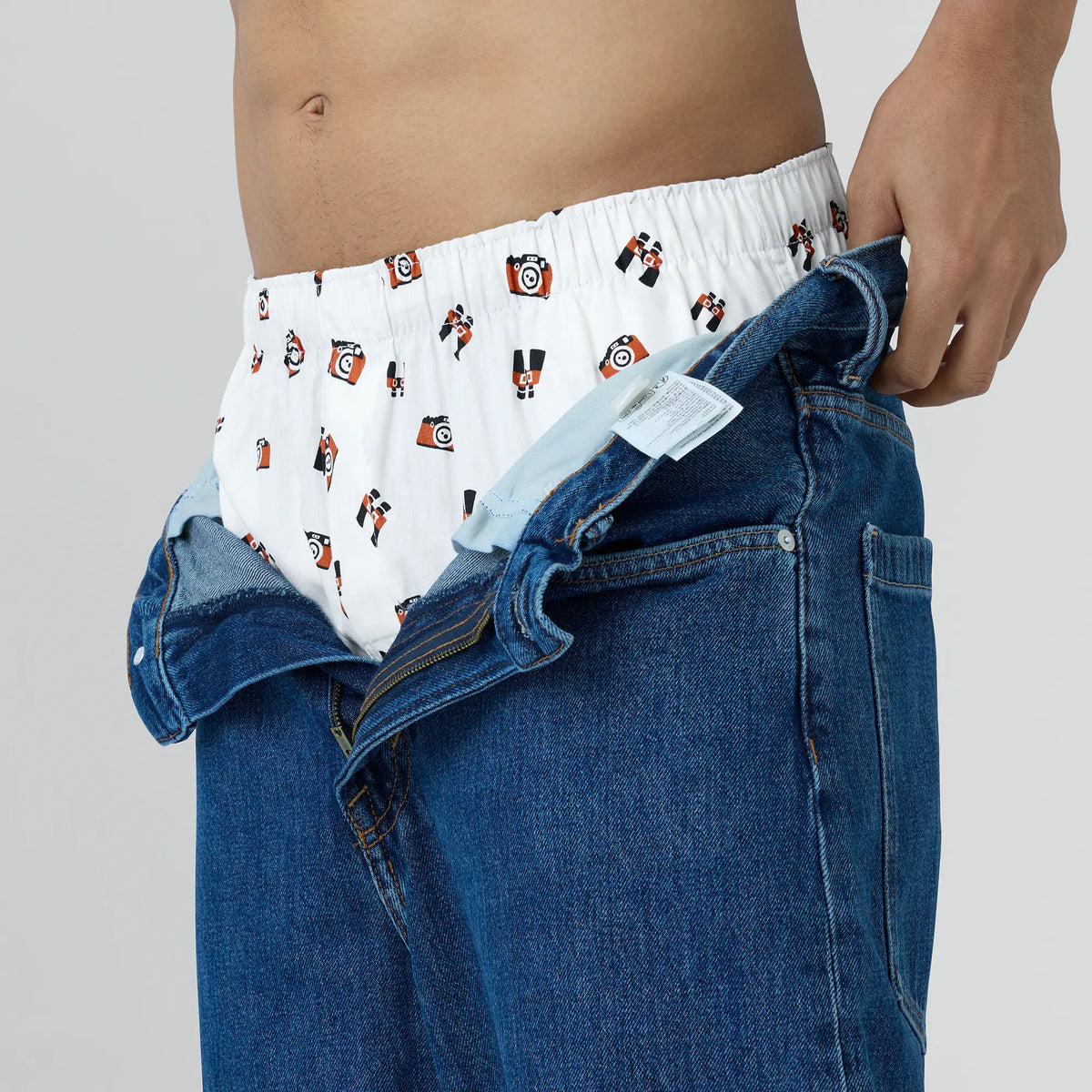 Remix Cotton Boxers Camera White - XYXX Crew