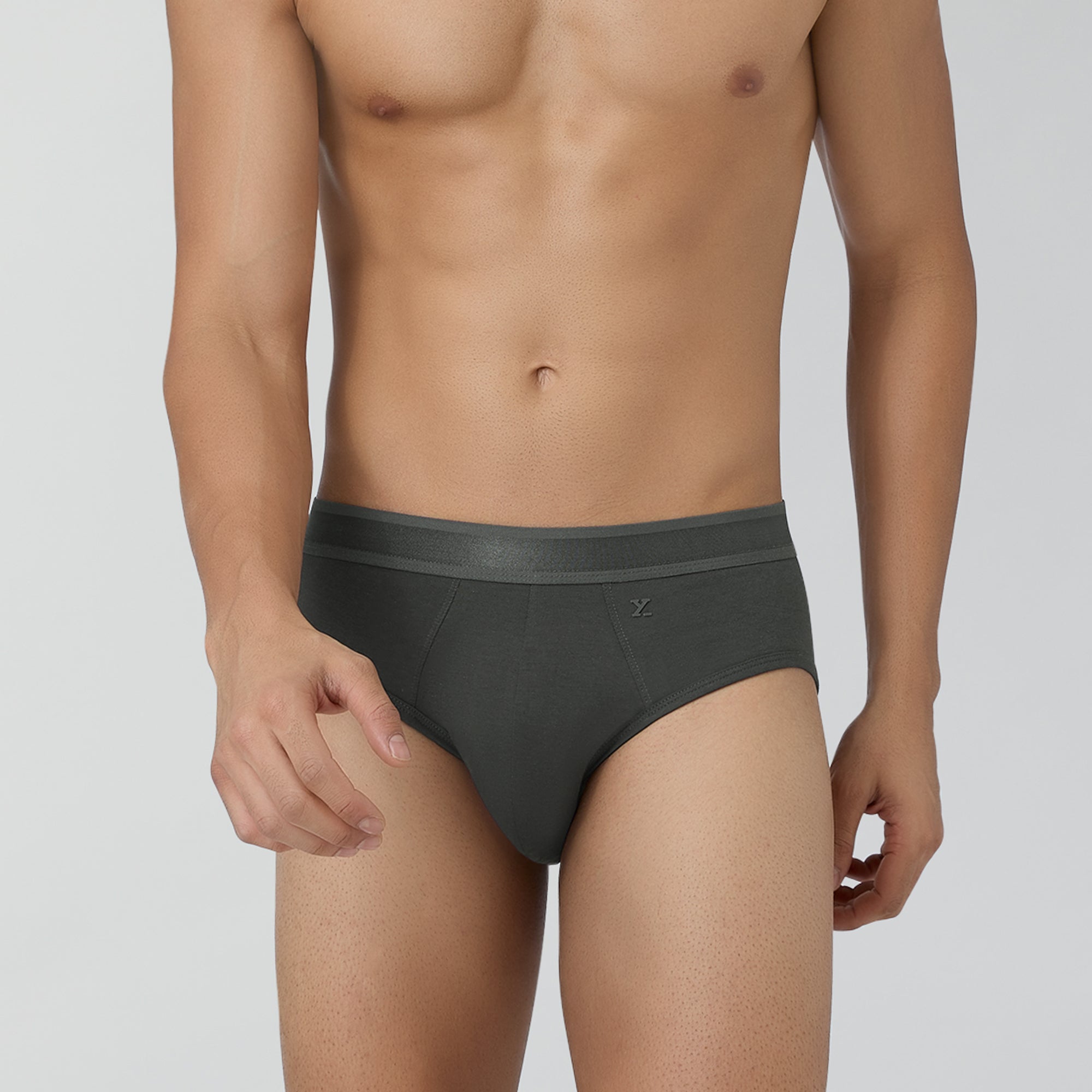 Crest Supima Modal Briefs For Men Charcoal Grey -  XYXX Crew