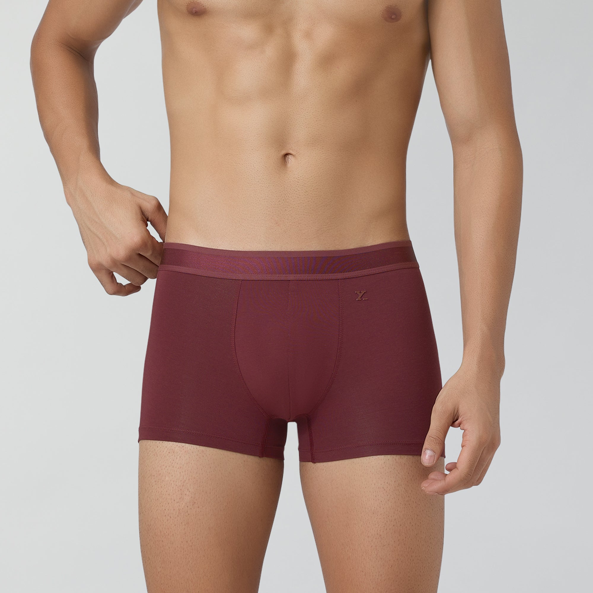 Crest Supima Modal Trunks For Men Auburn Red -  XYXX Crew