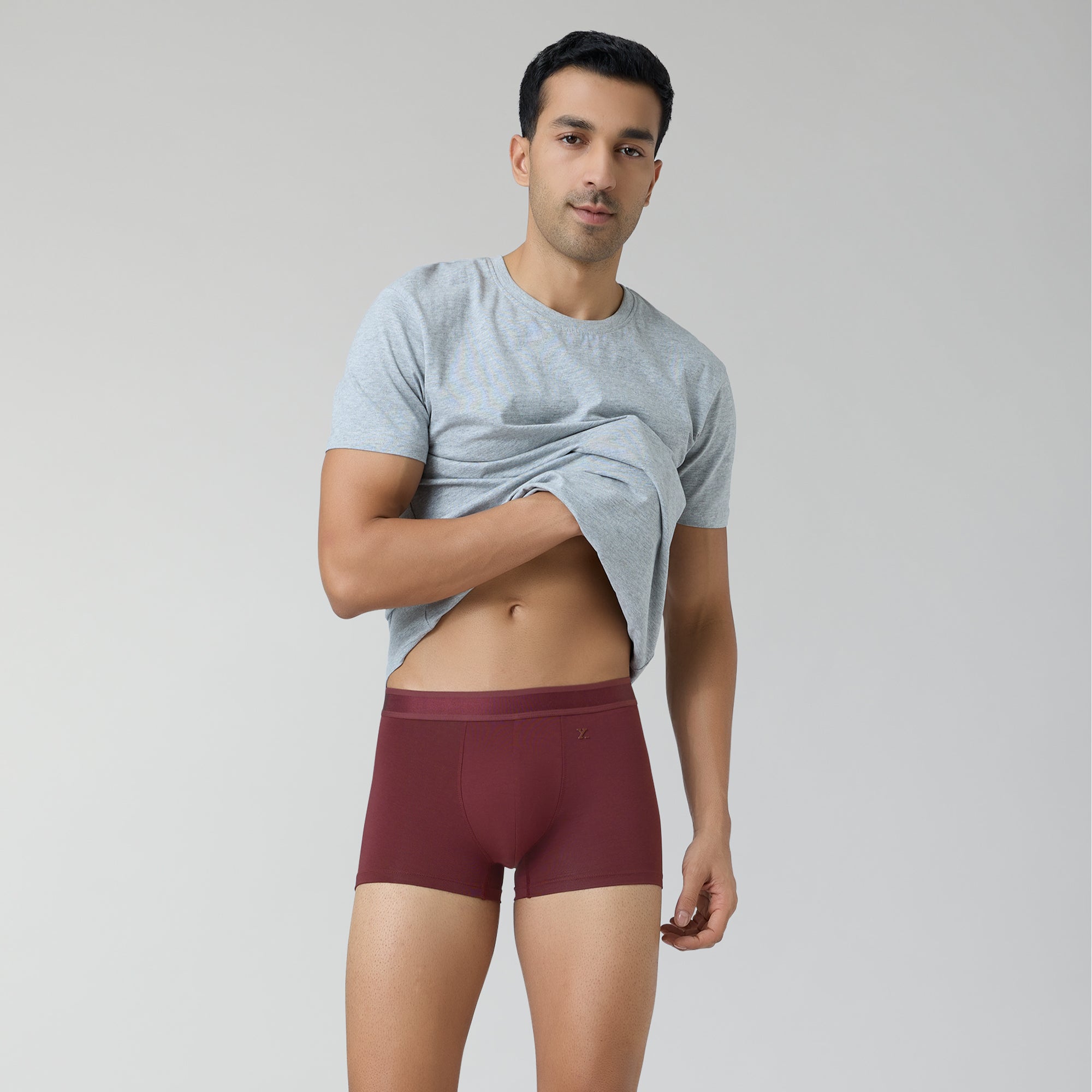 Crest Supima Modal Trunks For Men Auburn Red -  XYXX Crew