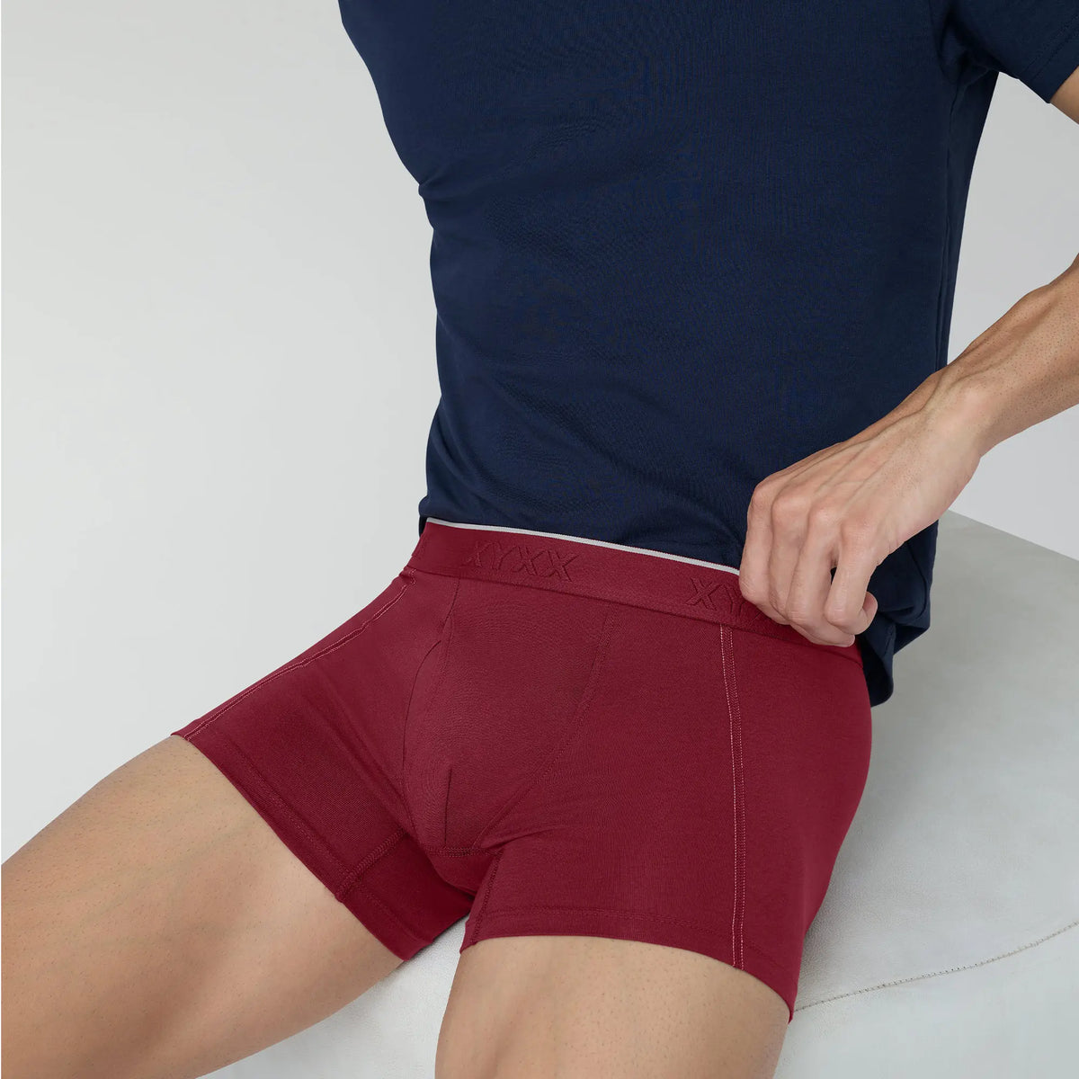 Crux Cotton Stretch Trunks Bold Burgundy - XYXX Crew