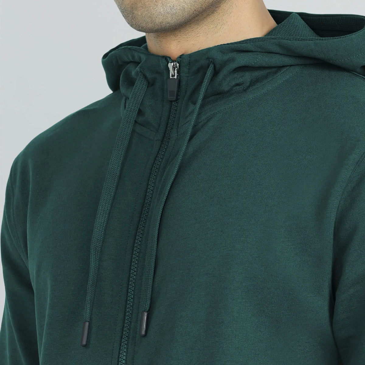 Cruze French Terry Cotton Hoodie Jackets Forest Green - XYXX Crew