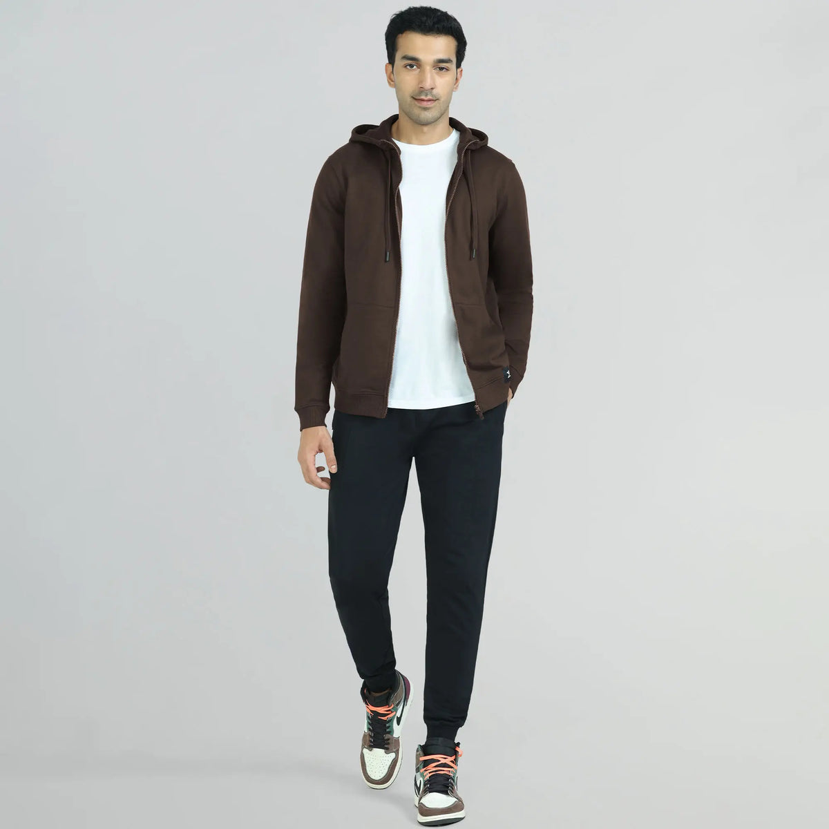 Cruze French Terry Cotton Hoodie Jackets Malt Brown - XYXX Crew