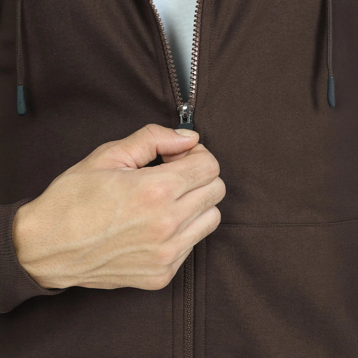 Cruze French Terry Cotton Hoodie Jackets Malt Brown - XYXX Crew