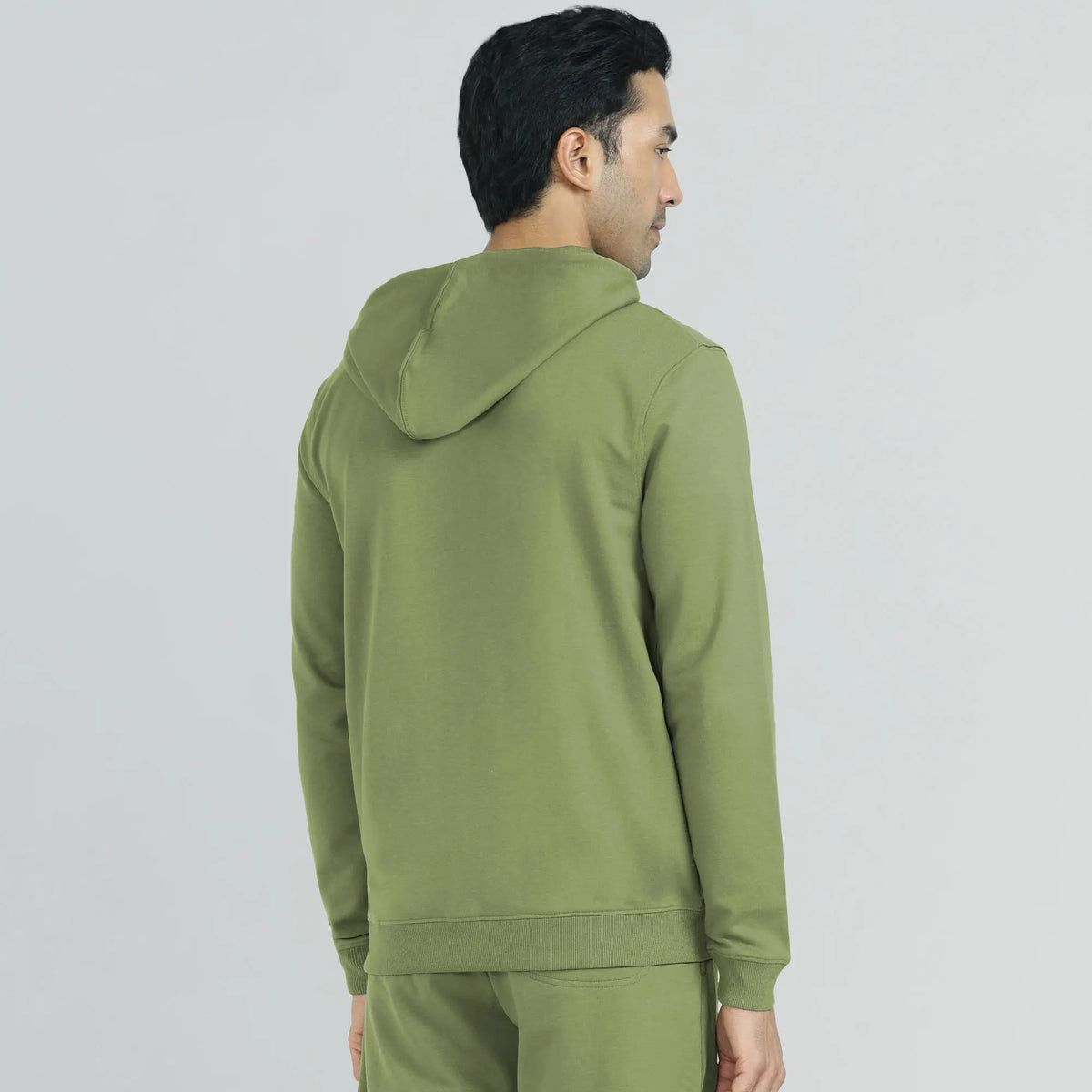 Cruze French Terry Cotton Hoodie Jackets Olive Green - XYXX Crew