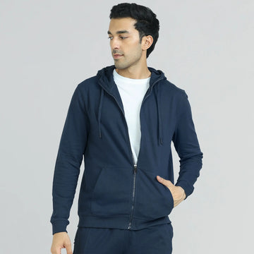 Cruze French Terry Cotton Hoodie Jackets Opal Blue - XYXX Crew