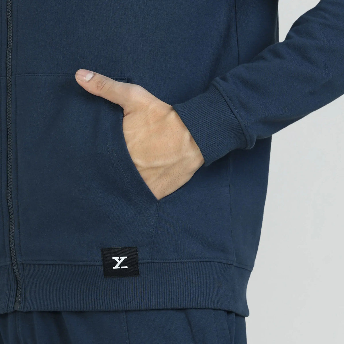 Cruze French Terry Cotton Hoodie Jackets Opal Blue - XYXX Crew