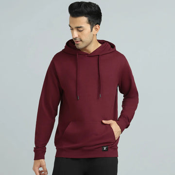 Cruze French Terry Cotton Hoodies Auburn Red - XYXX Crew
