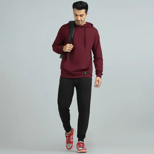 Cruze French Terry Cotton Hoodies Auburn Red - XYXX Crew