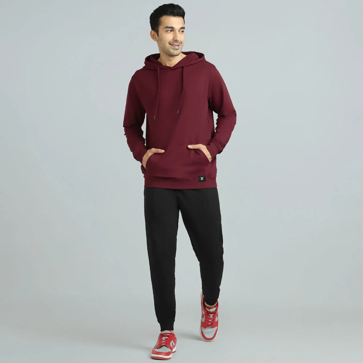 Cruze French Terry Cotton Hoodies Auburn Red - XYXX Crew