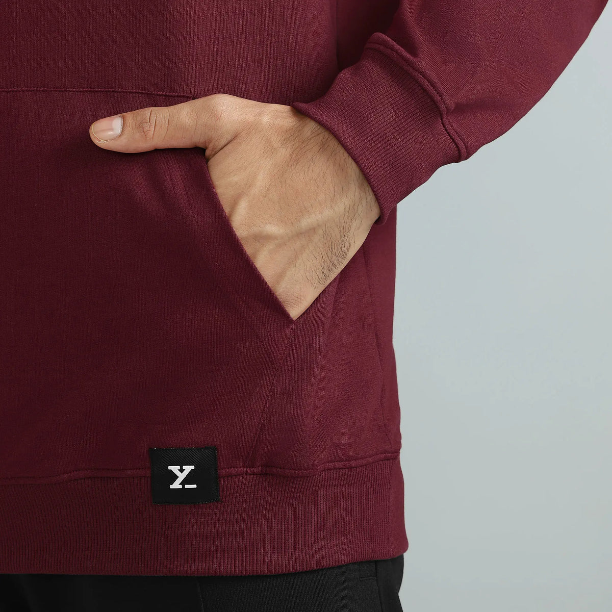 Cruze French Terry Cotton Hoodies Auburn Red - XYXX Crew