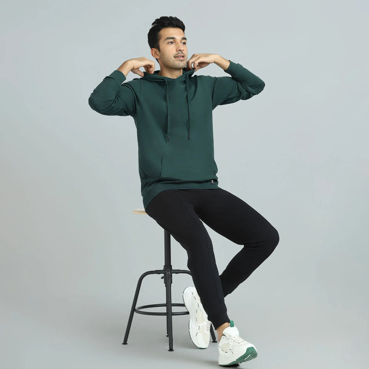 Cruze French Terry Cotton Hoodies Forest Green - XYXX Crew