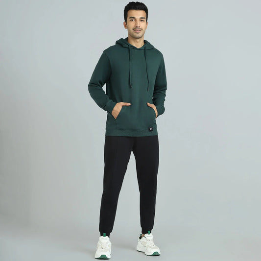 Cruze French Terry Cotton Hoodies Forest Green - XYXX Crew