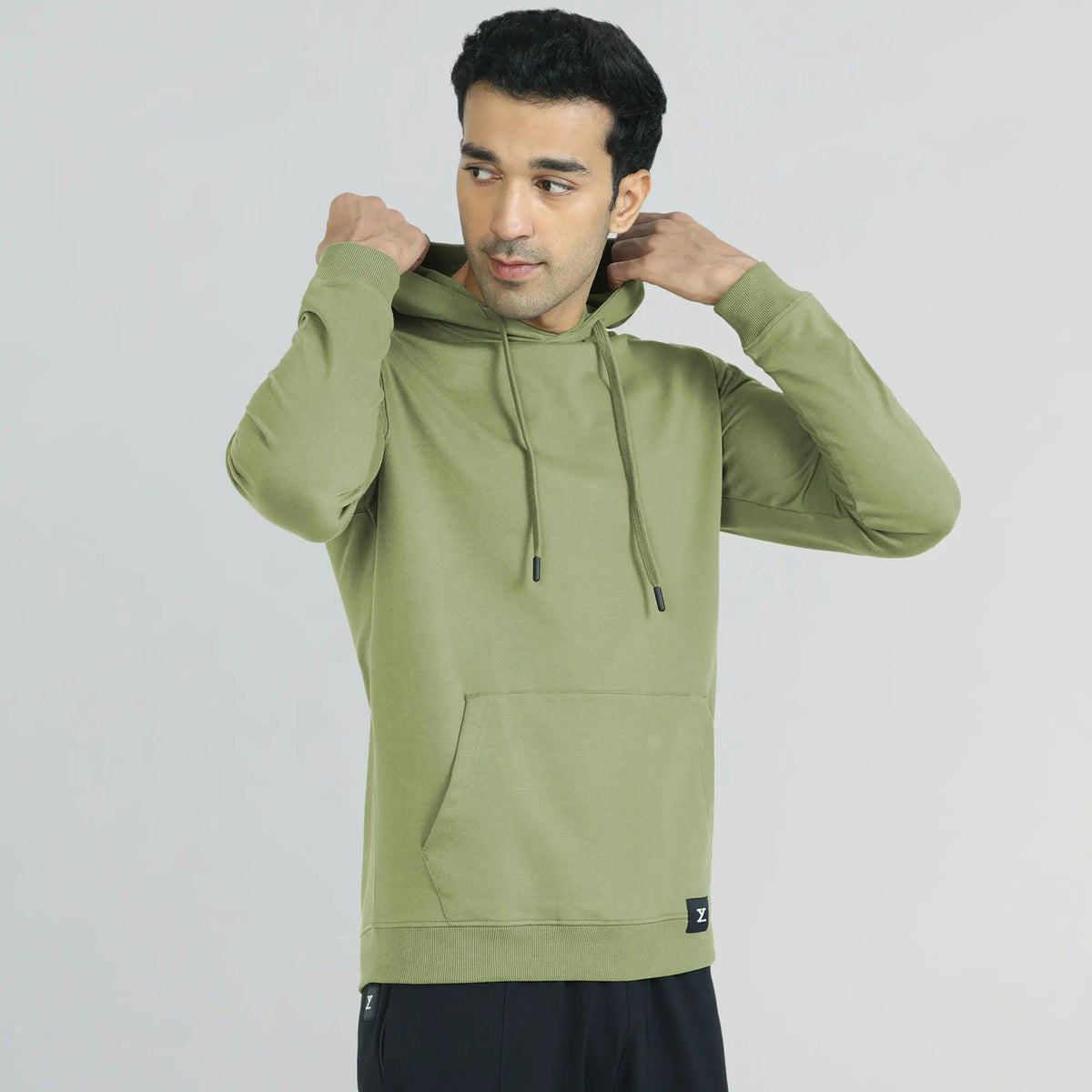 Cruze French Terry Cotton Hoodies Olive Green - XYXX Crew