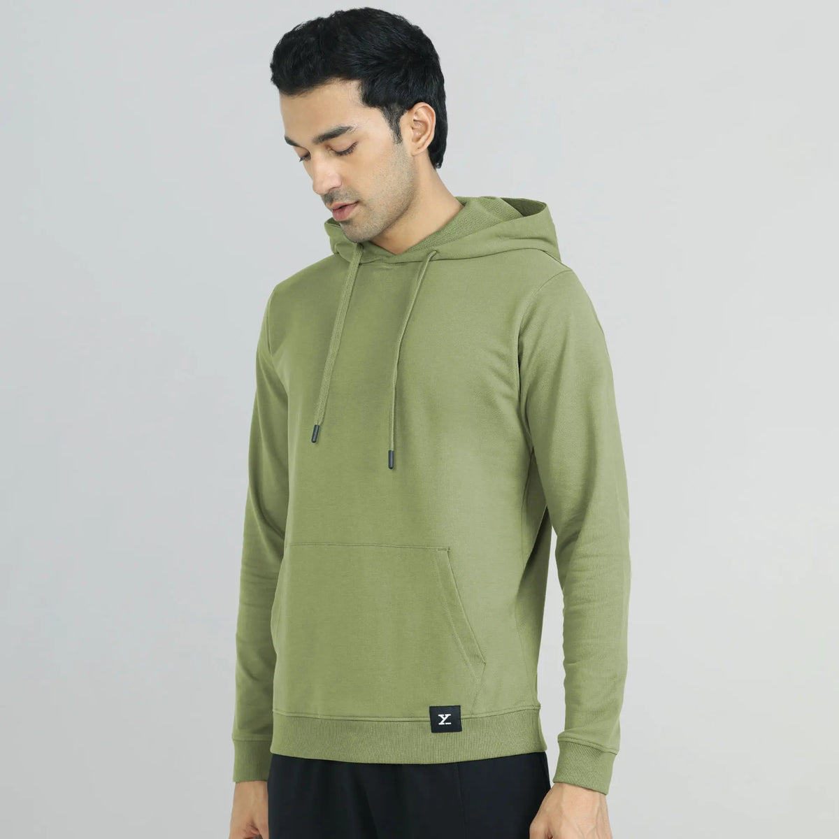 Cruze French Terry Cotton Hoodies Olive Green - XYXX Crew