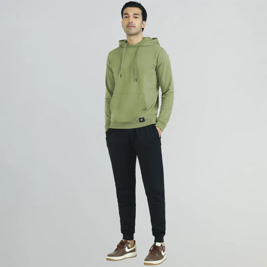 Cruze French Terry Cotton Hoodies Olive Green - XYXX Crew