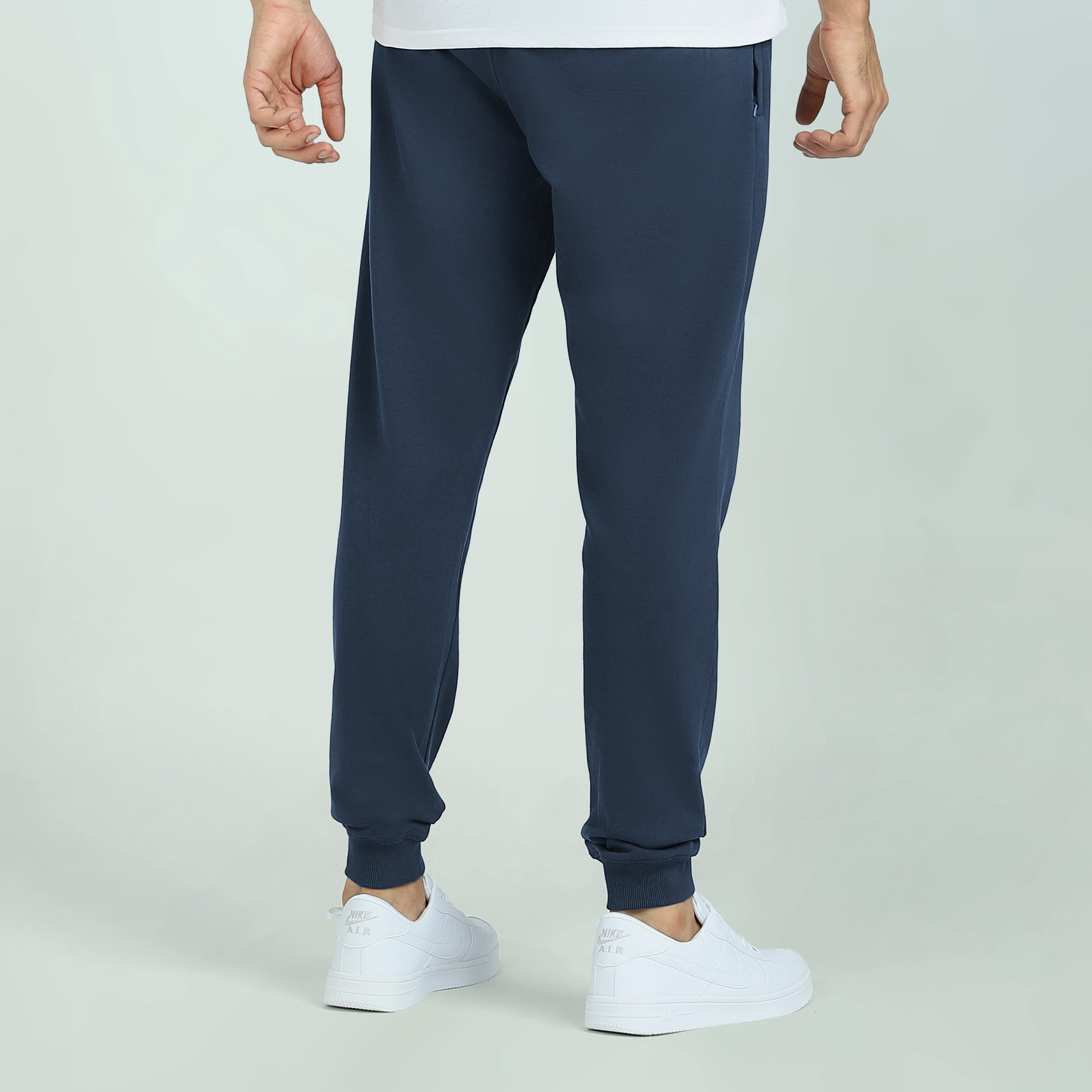 Cruze French Terry Cotton Joggers For Men Opal Blue -  XYXX Crew