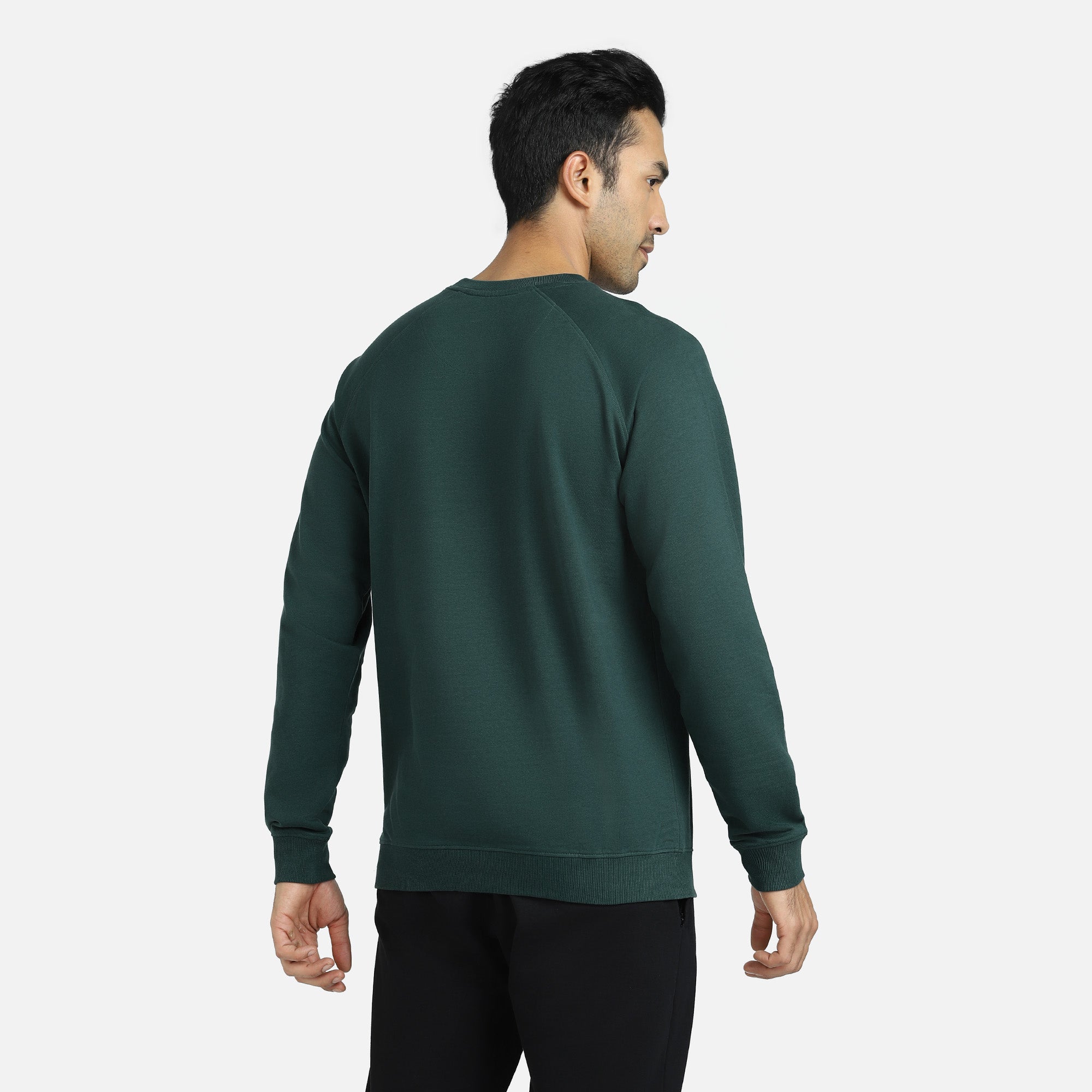 Cruze French Terry Cotton Sweatshirts Forest Green - XYXX Crew