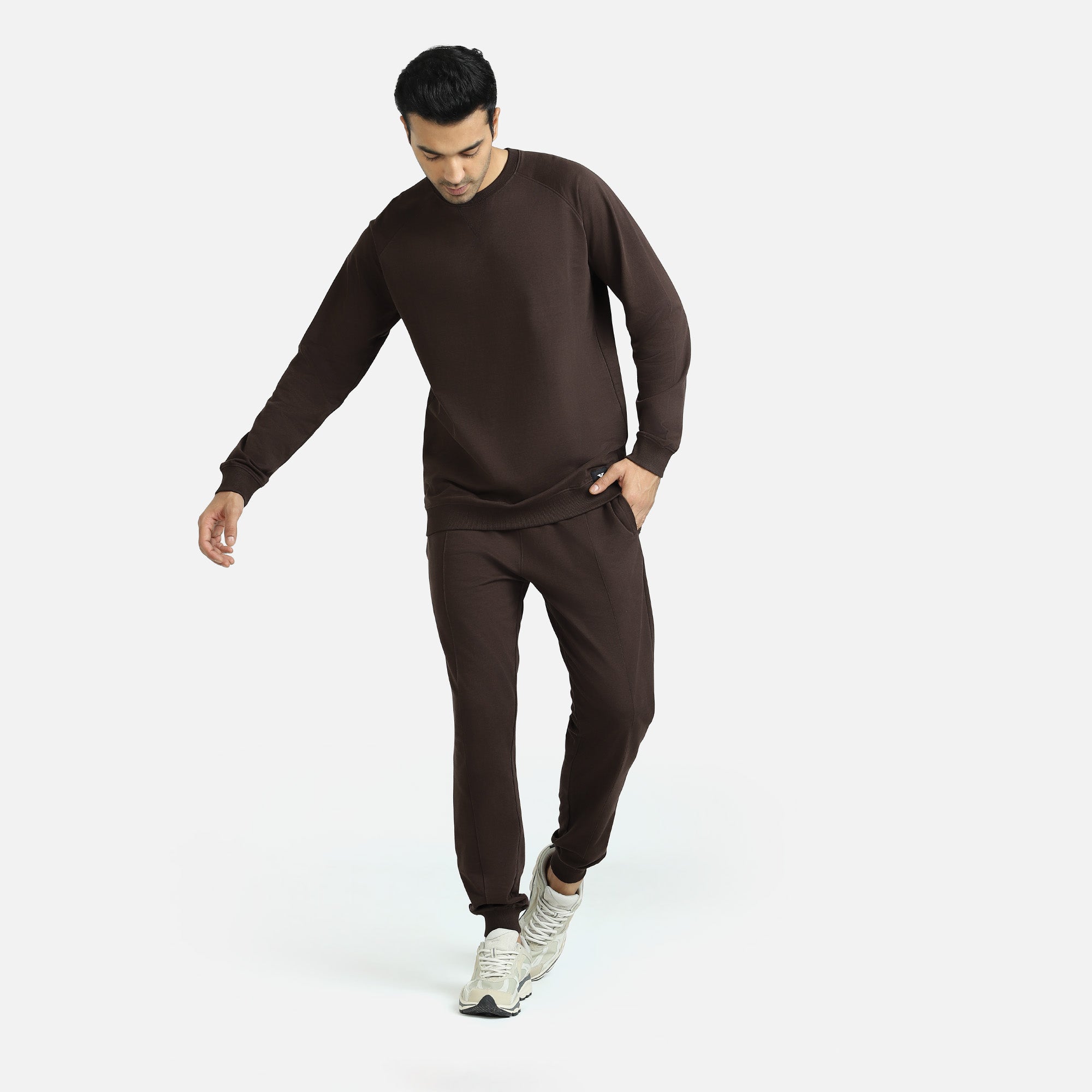 Cruze French Terry Cotton Sweatshirts Malt Brown - XYXX Crew