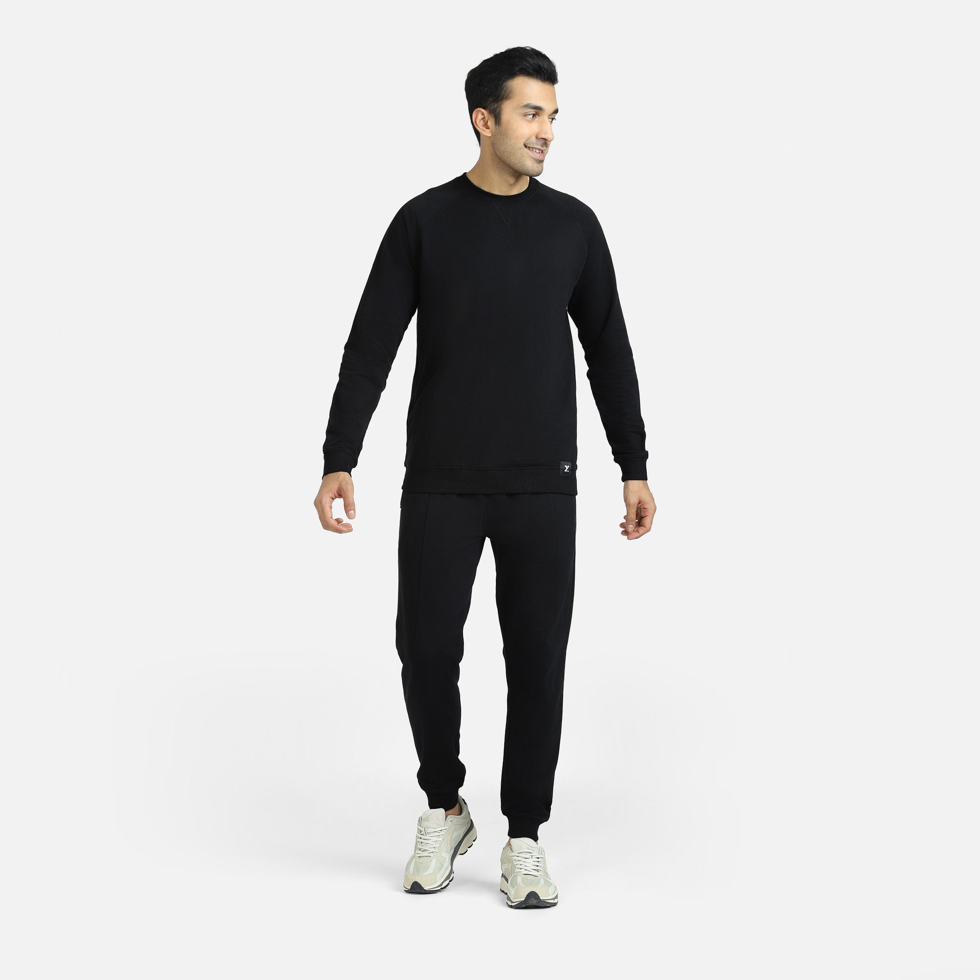 Cruze French Terry Cotton Sweatshirts Pitch Black - XYXX Crew