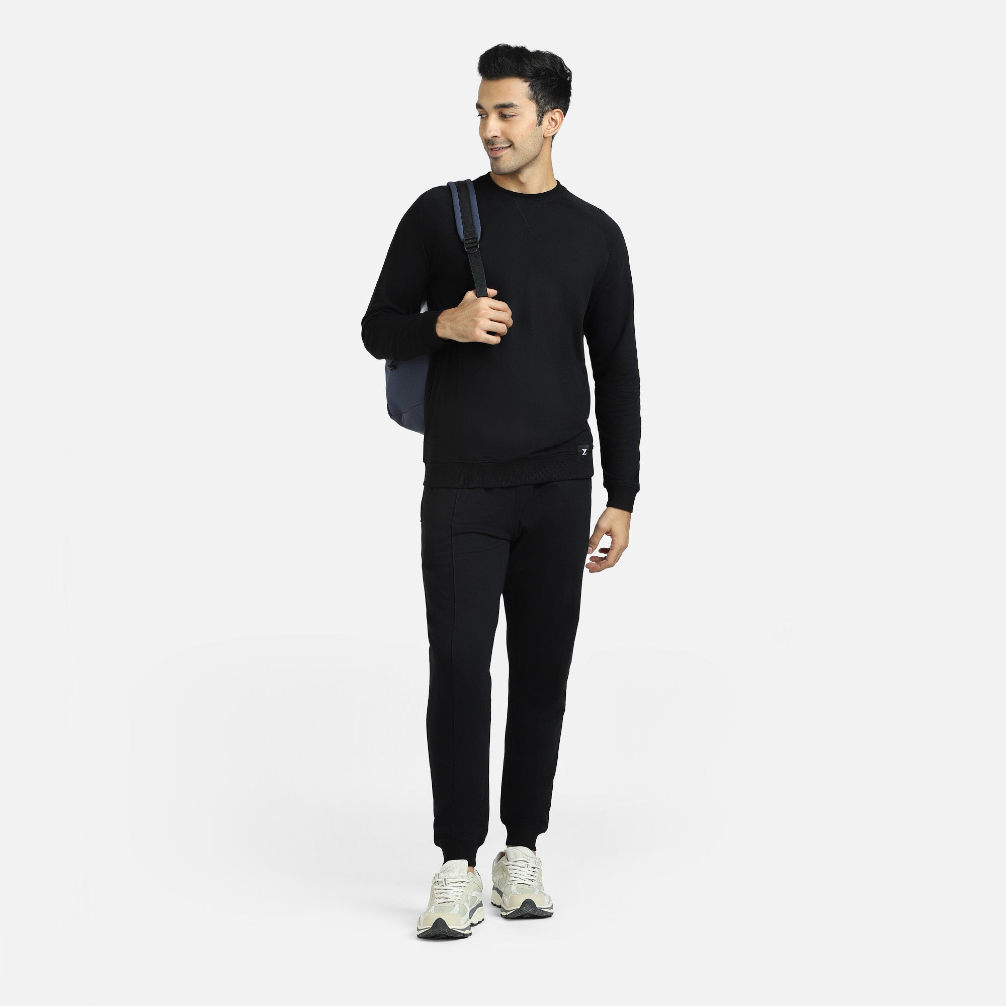 Cruze French Terry Cotton Sweatshirts Pitch Black - XYXX Crew