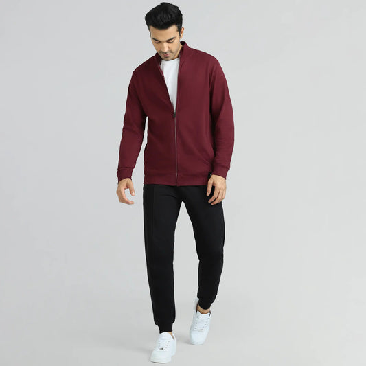 Cruze French Terry Cotton Zip Ups Auburn Red - XYXX Crew