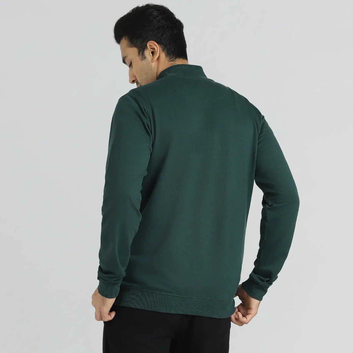 Cruze French Terry Cotton Zip Ups Forest Green - XYXX Crew