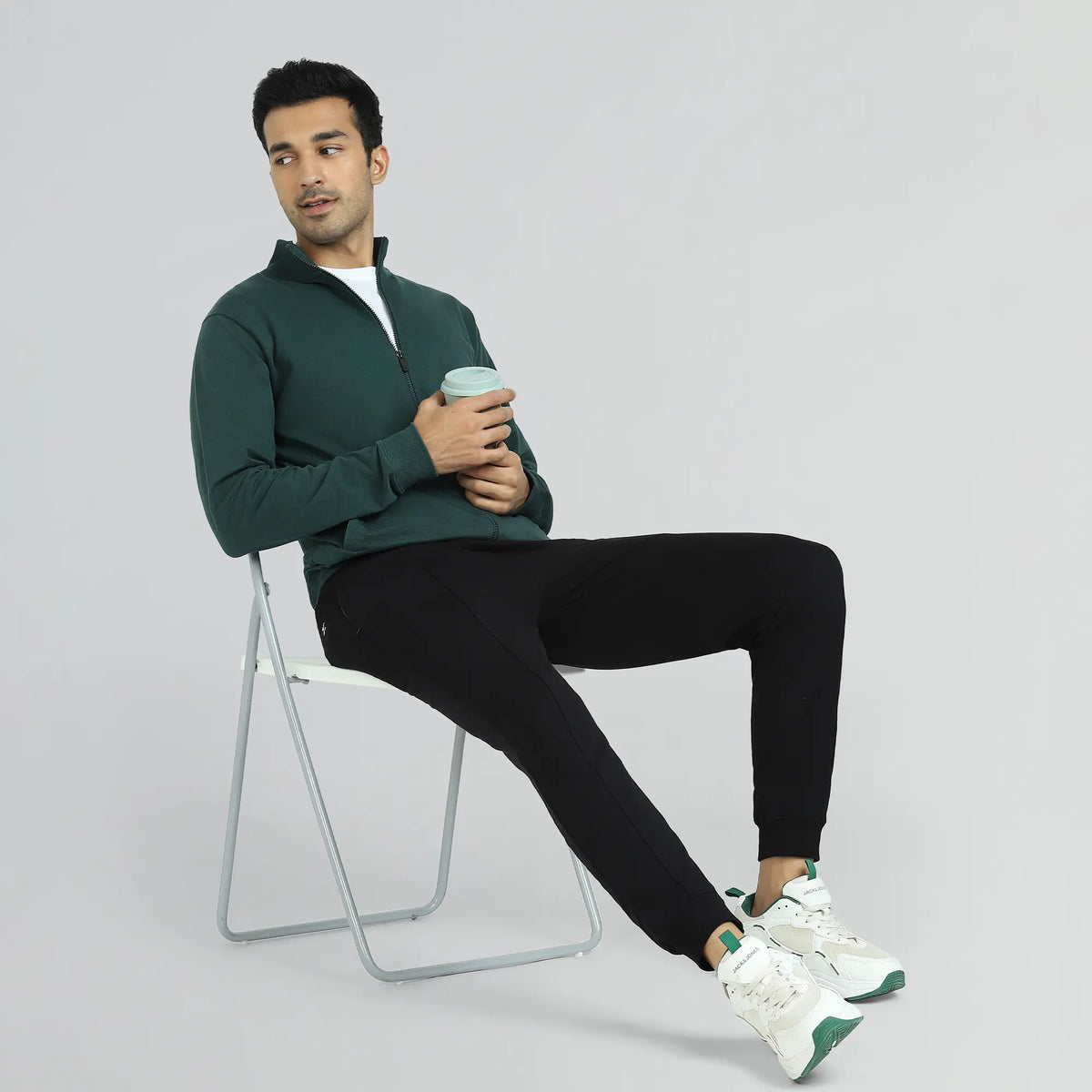 Cruze French Terry Cotton Zip Ups Forest Green - XYXX Crew