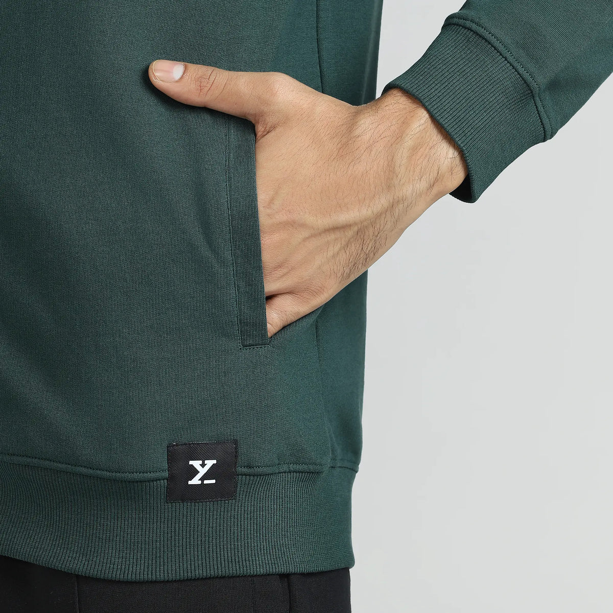 Cruze French Terry Cotton Zip Ups Forest Green - XYXX Crew